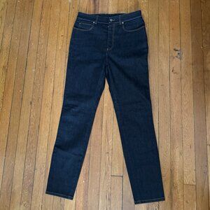 Alexander McQueen High Waisted Designer Denim Jeans Pre-Fall 2015 EU 42 / US 10